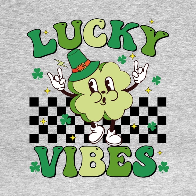 Groovy Lucky Vibes St Patrick's Day Teachers, Teacher Irish by artbyhintze